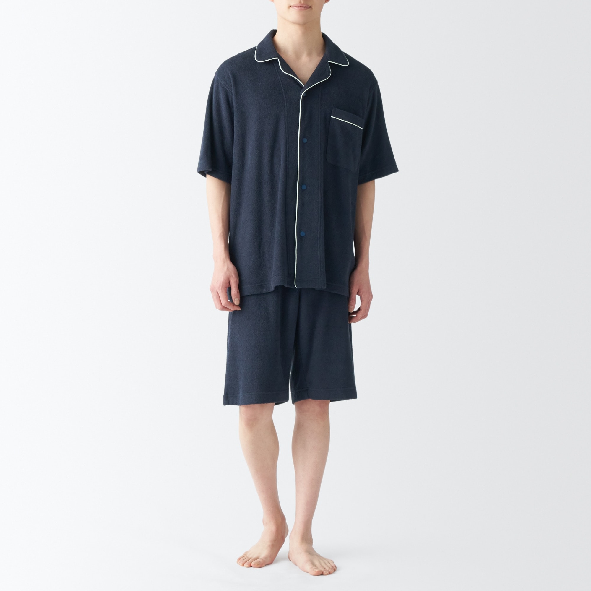 紳士 着るタオル 両面パイル 半袖パジャマ | 無印良品