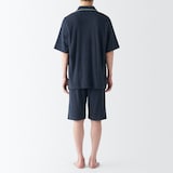 紳士　着るタオル　両面パイル　半袖パジャマ