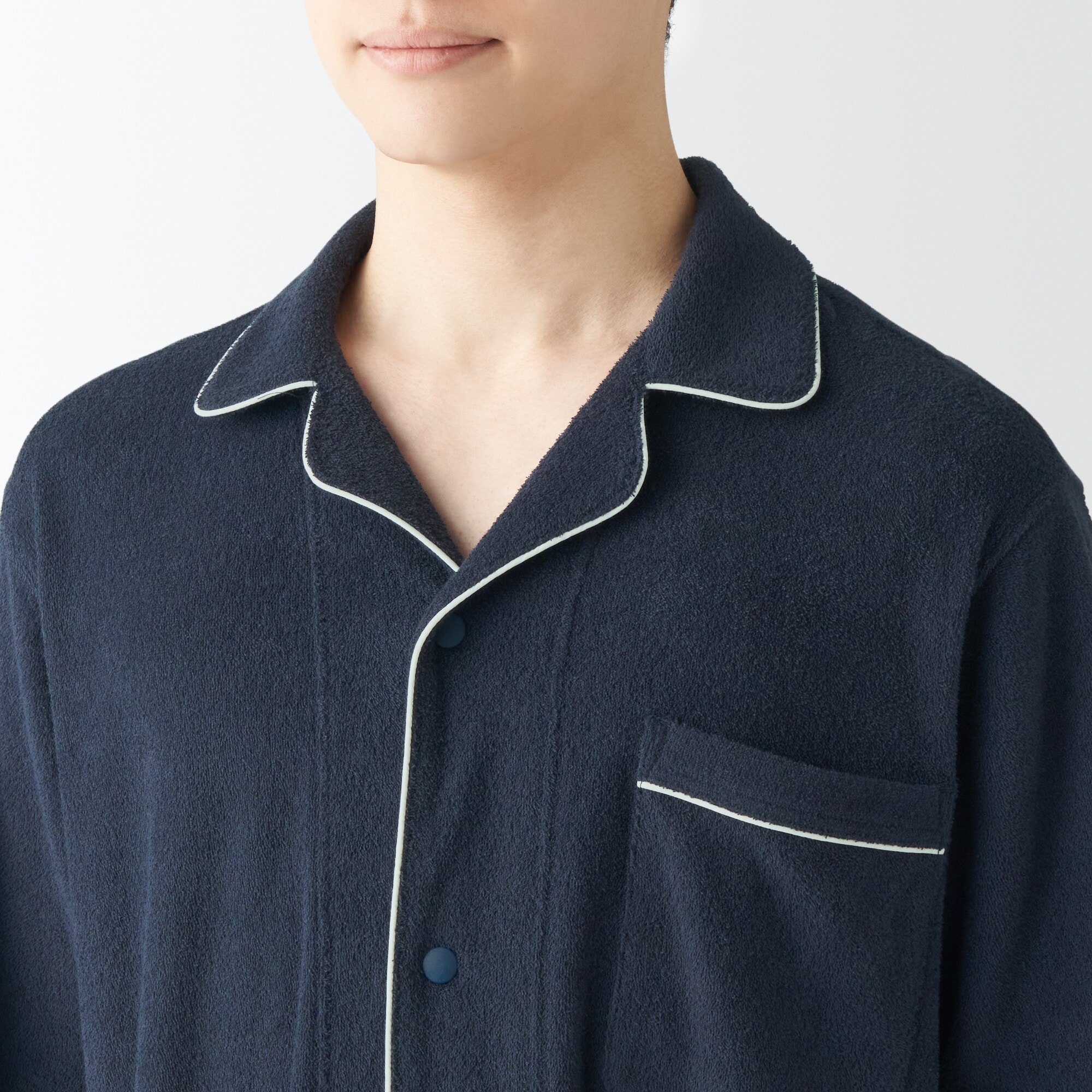 紳士　着るタオル　両面パイル　半袖パジャマ