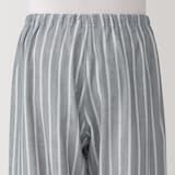 紳士　脇に縫い目のない　二重ガーゼ長袖パジャマ