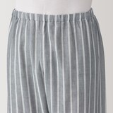 紳士　脇に縫い目のない　二重ガーゼ長袖パジャマ