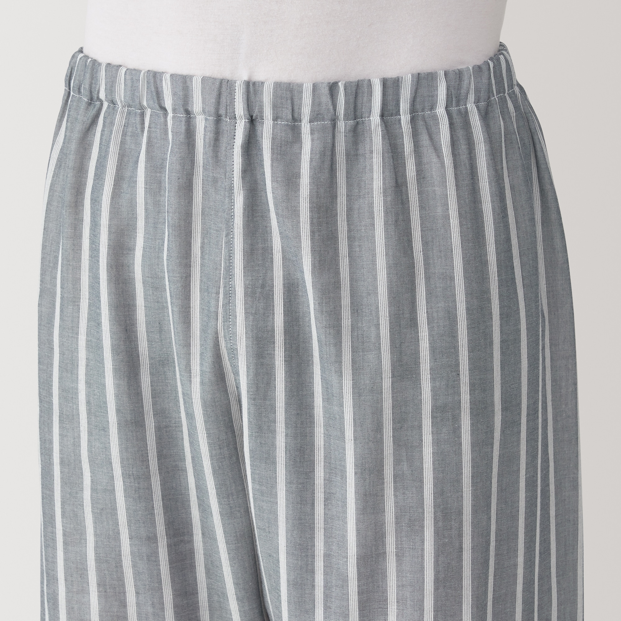 紳士　脇に縫い目のない　二重ガーゼ長袖パジャマ