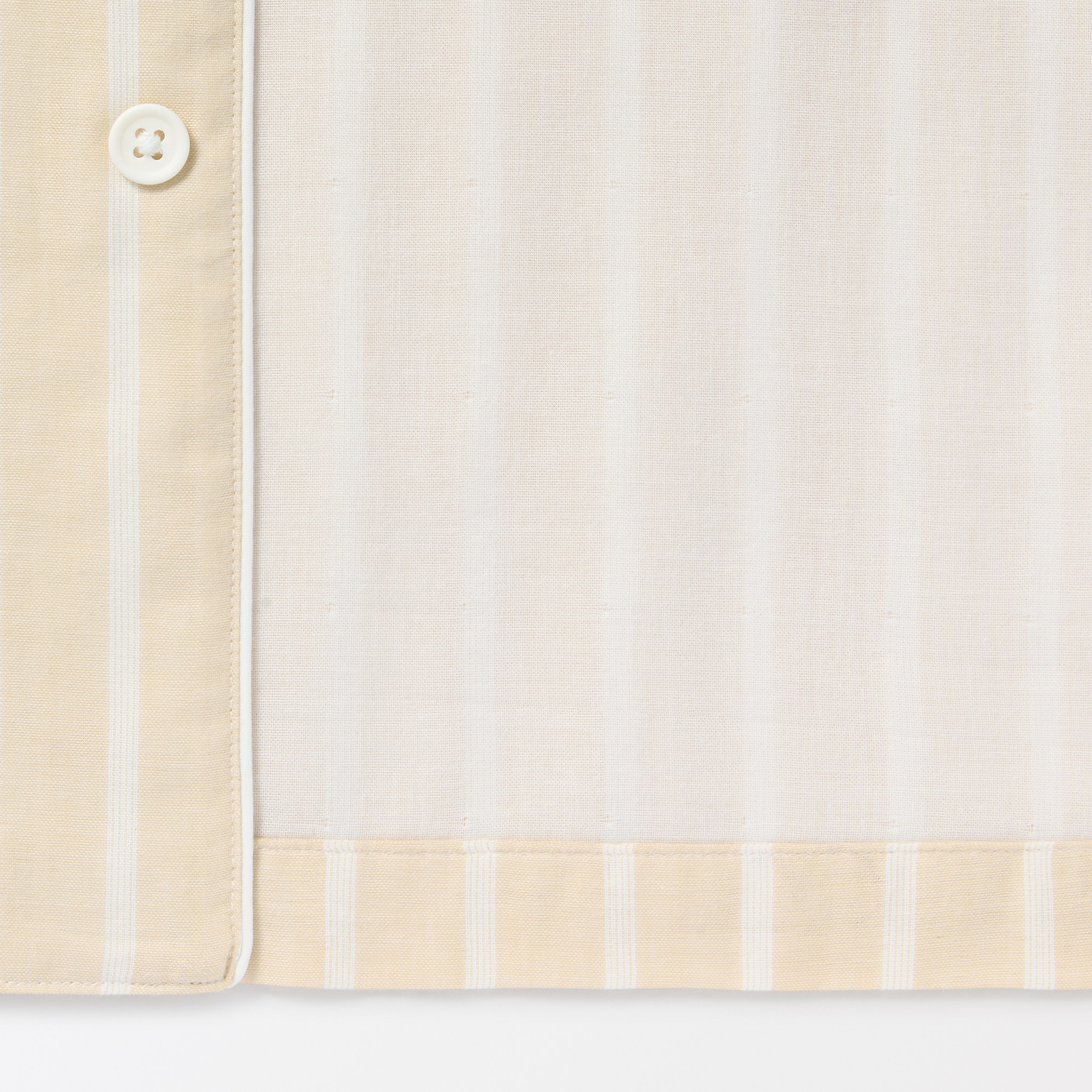 紳士　脇に縫い目のない　二重ガーゼ長袖パジャマ