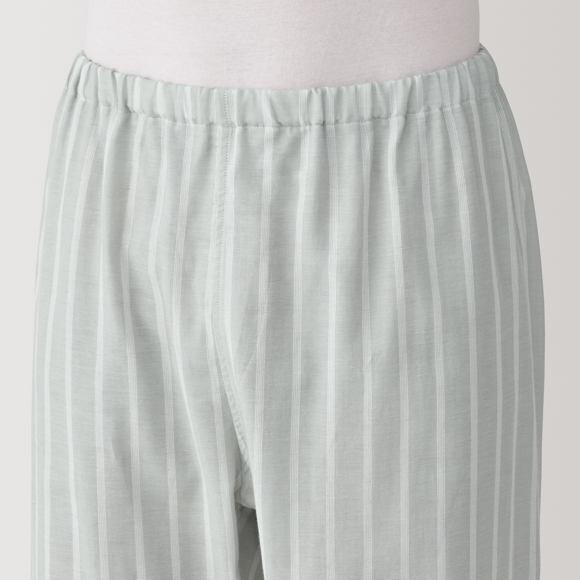 紳士　脇に縫い目のない　二重ガーゼ長袖パジャマ