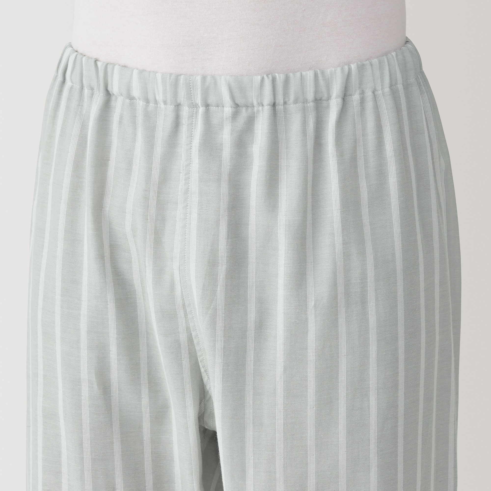 紳士　脇に縫い目のない　二重ガーゼ長袖パジャマ