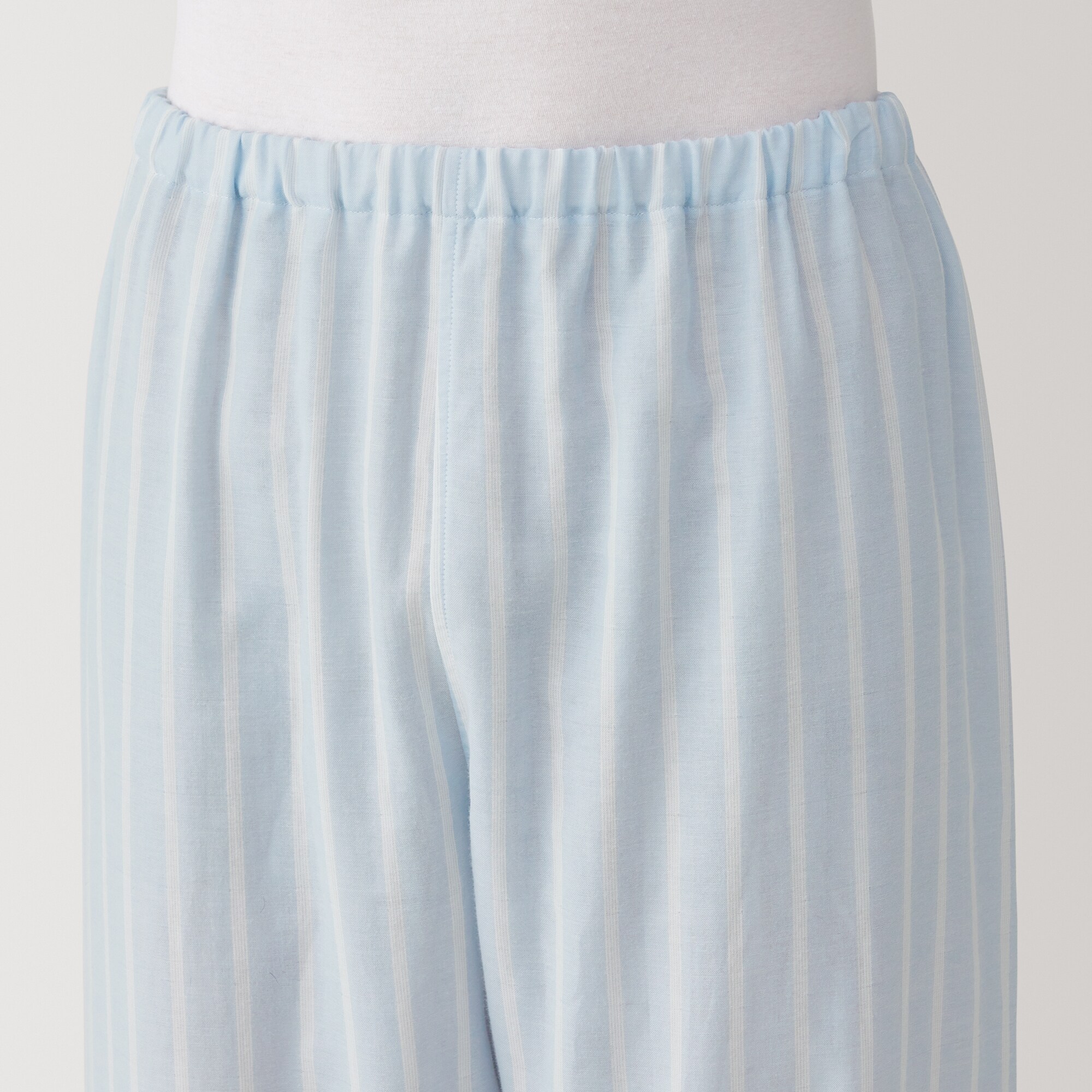 紳士　脇に縫い目のない　二重ガーゼ長袖パジャマ