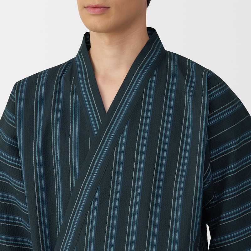 紳士　しじら織　甚平