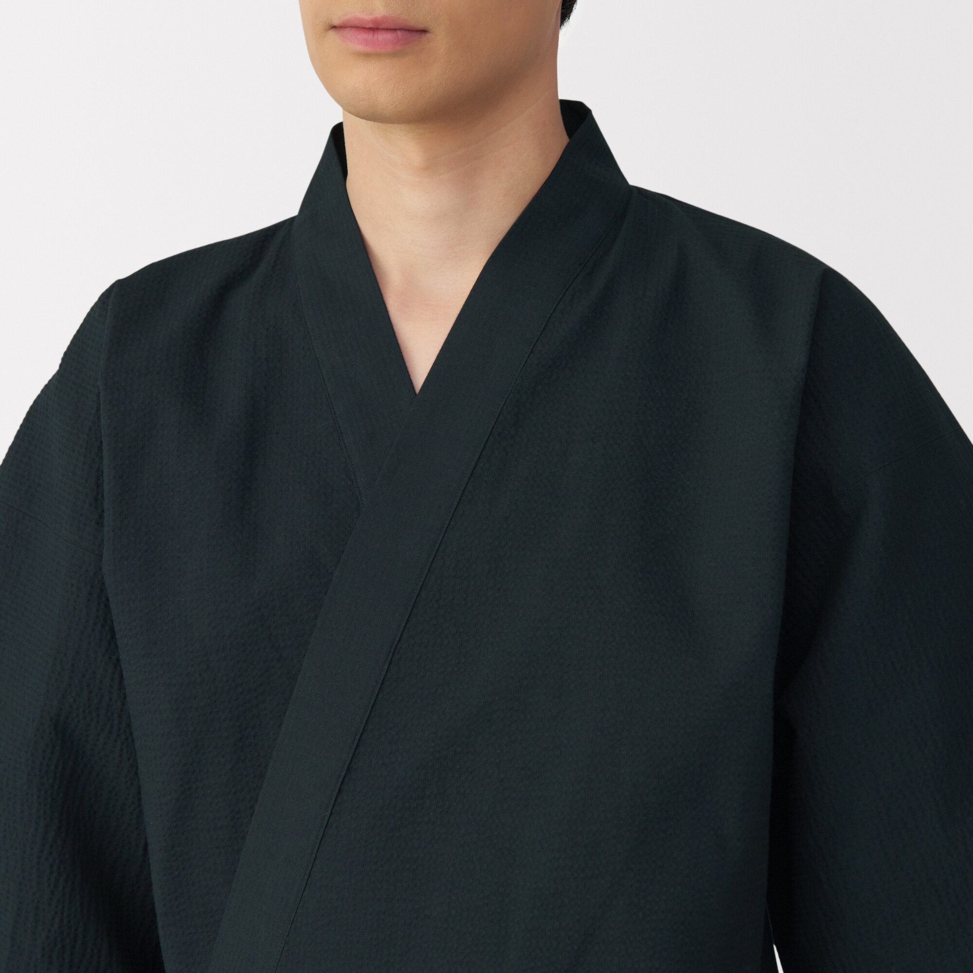 紳士　しじら織　甚平