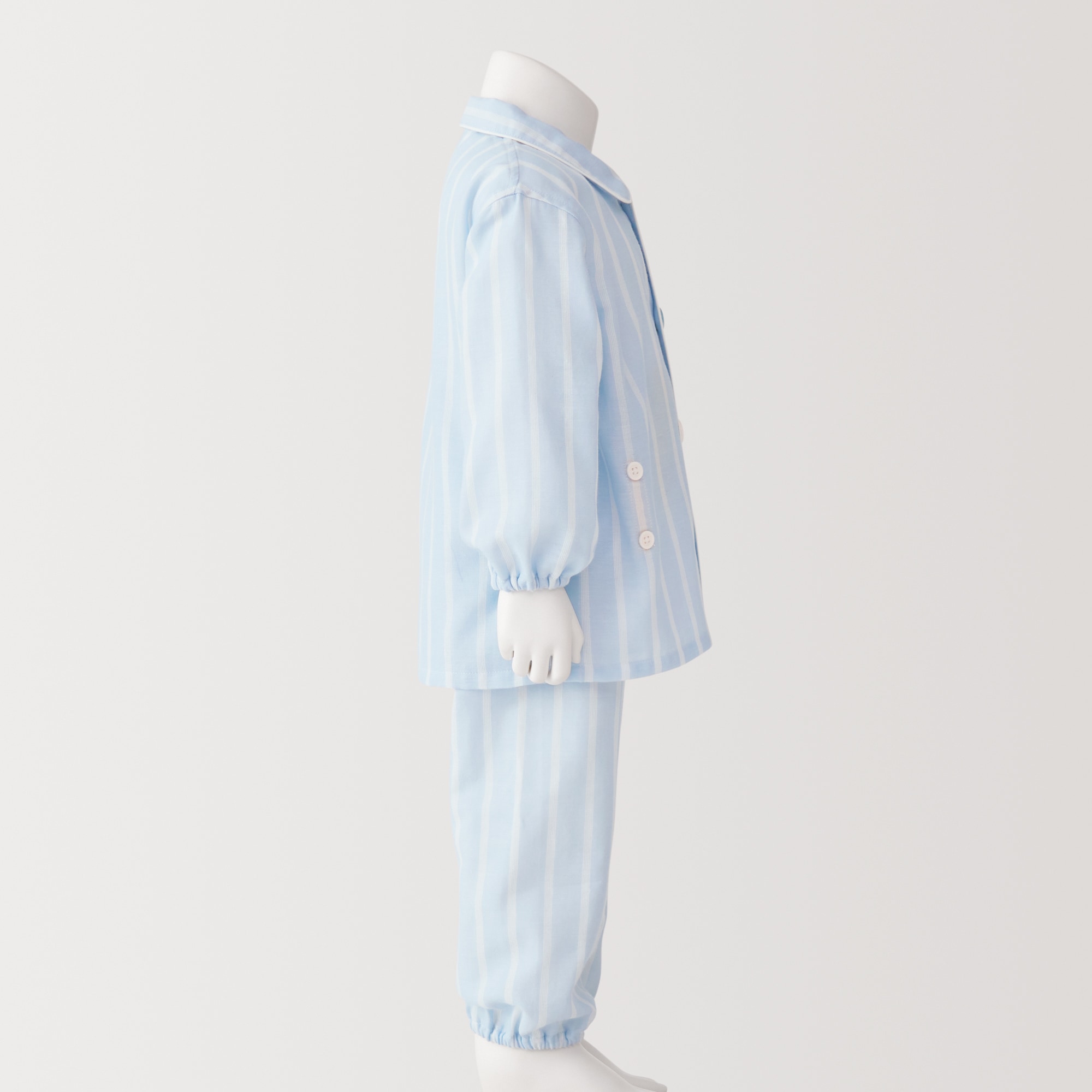 ベビー　脇に縫い目のない　二重ガーゼお着替えパジャマ