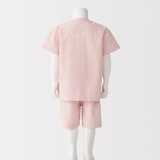 ベビー　脇に縫い目のない　サッカー織　半袖お着替えパジャマ