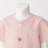 ベビー　脇に縫い目のない　サッカー織　半袖お着替えパジャマ