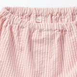 ベビー　脇に縫い目のない　サッカー織　半袖お着替えパジャマ