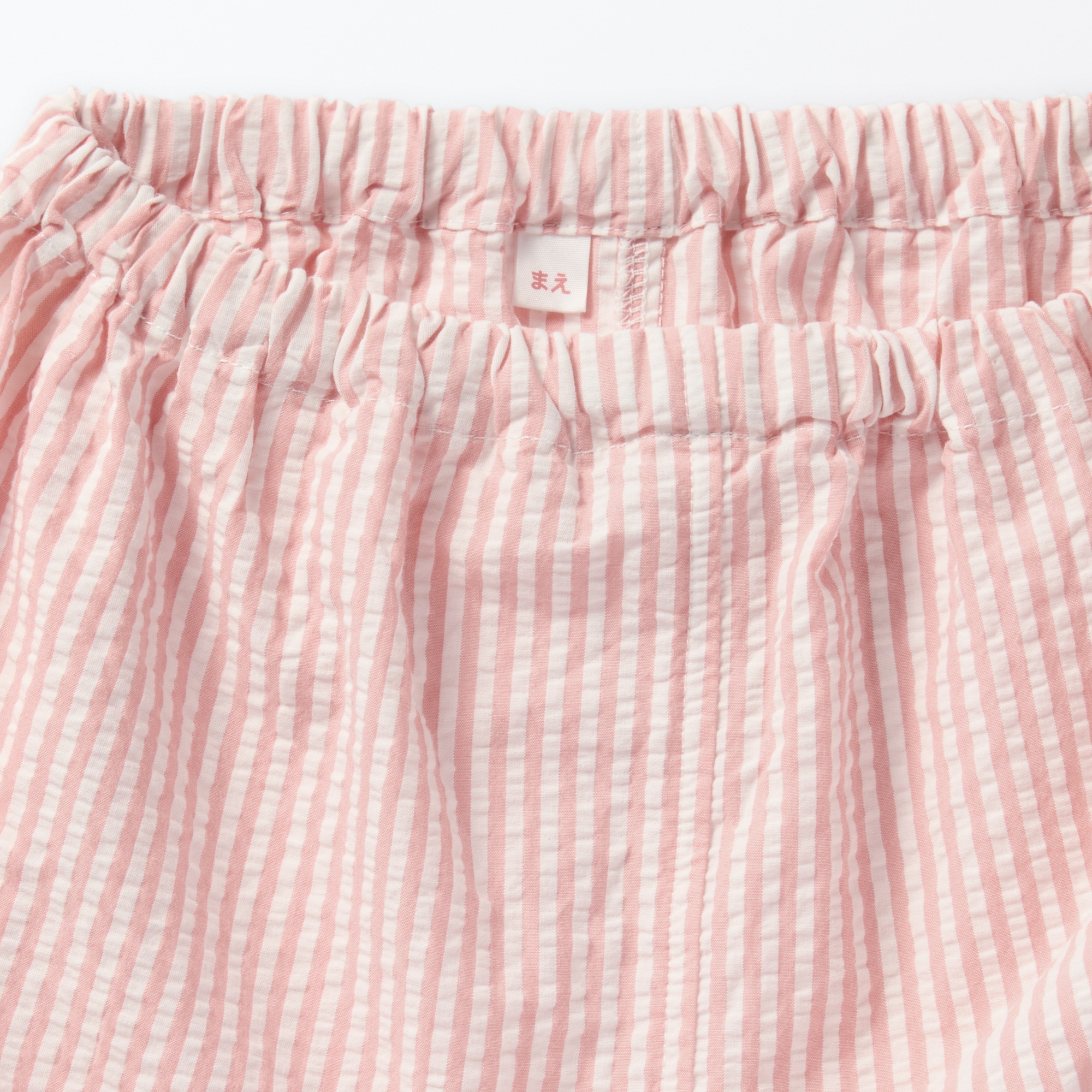 ベビー　脇に縫い目のない　サッカー織　半袖お着替えパジャマ