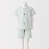 ベビー　脇に縫い目のない　サッカー織　半袖お着替えパジャマ