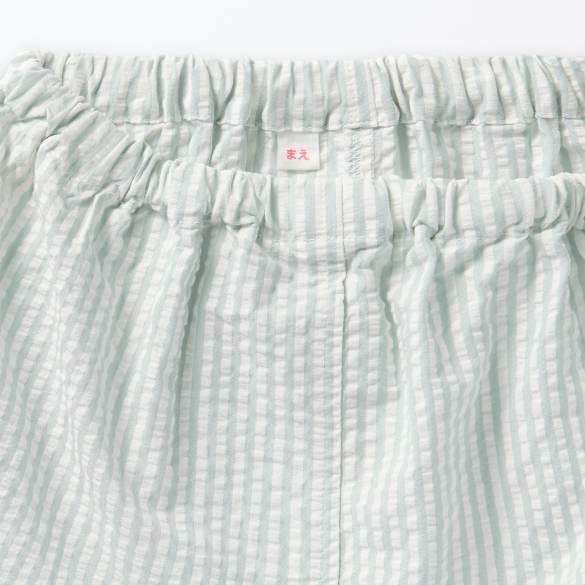 ベビー　脇に縫い目のない　サッカー織　半袖お着替えパジャマ