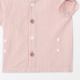 ベビー　脇に縫い目のない　サッカー織　半袖お着替えパジャマ