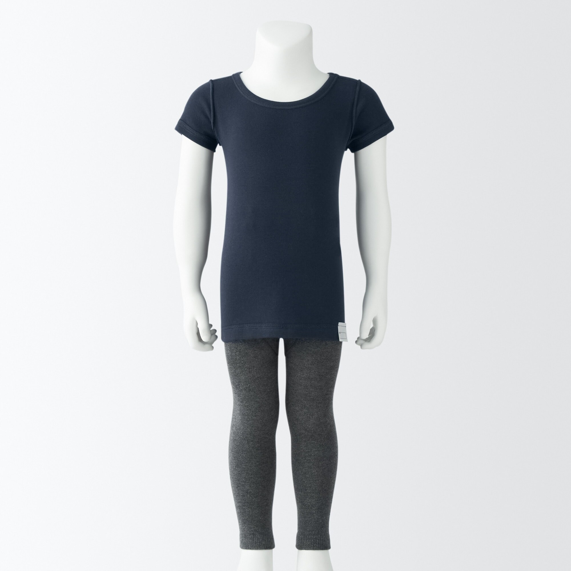 ベビー　フライス編みクルーネック半袖Ｔシャツ【インナー】