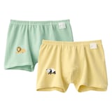 キッズ　動物柄　２枚組　前閉じボクサーパンツ