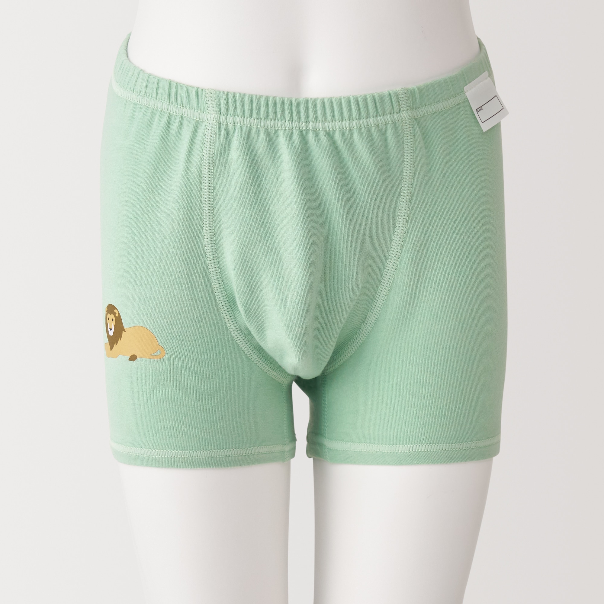 キッズ　動物柄　２枚組　前閉じボクサーパンツ