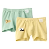 ベビー　動物柄　２枚組　前閉じボクサーパンツ