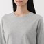 婦人　天竺編みクルーネック長袖Ｔシャツ