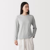 婦人　天竺編みクルーネック長袖Ｔシャツ