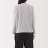 婦人　天竺編みクルーネック長袖Ｔシャツ