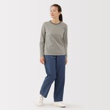 婦人　天竺編みクルーネック長袖Ｔシャツ