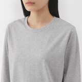 婦人　天竺編みクルーネック長袖Ｔシャツ