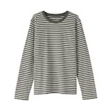 婦人　天竺編みクルーネック長袖Ｔシャツ