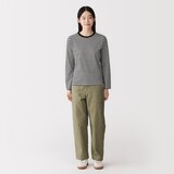 婦人　天竺編みクルーネック長袖Ｔシャツ