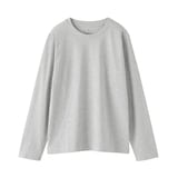 婦人　天竺編みクルーネック長袖Ｔシャツ