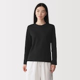 婦人　天竺編みクルーネック長袖Ｔシャツ