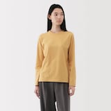 婦人　天竺編みクルーネック長袖Ｔシャツ