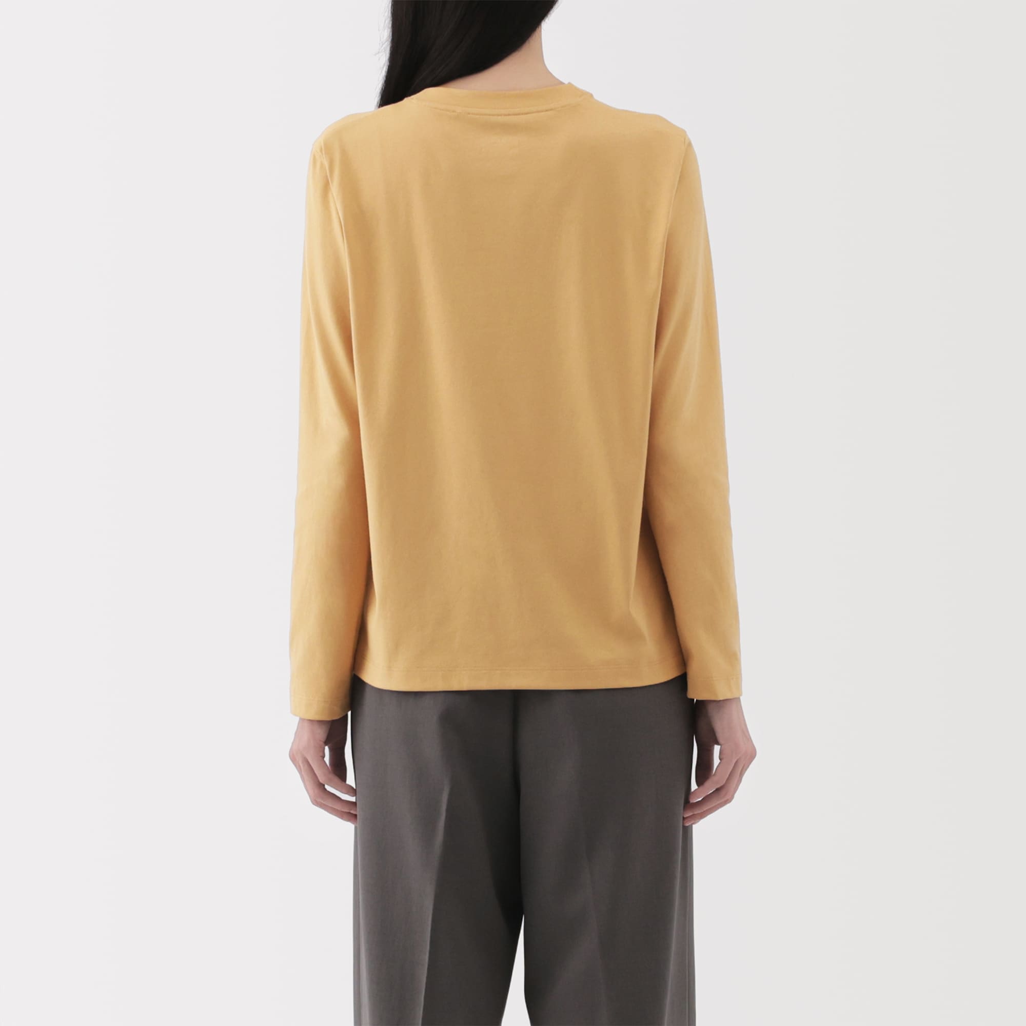 婦人　天竺編みクルーネック長袖Ｔシャツ