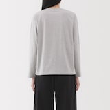 婦人　天竺編みクルーネック長袖Ｔシャツ