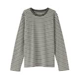 婦人　天竺編みクルーネック長袖Ｔシャツ