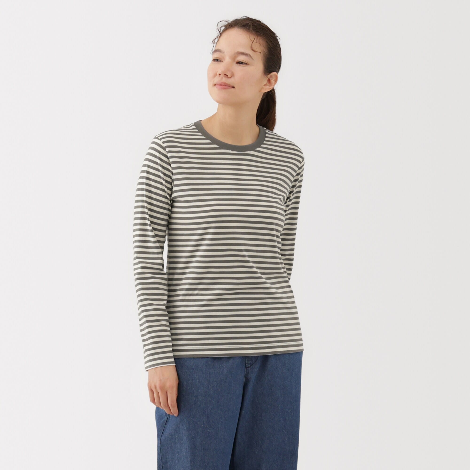 婦人 天竺編みクルーネック長袖Tシャツ | 無印良品