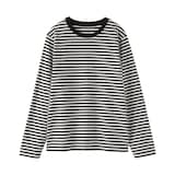 婦人　天竺編みクルーネック長袖Ｔシャツ