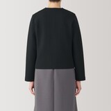 婦人　二重編みスウェットカーディガン