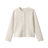 婦人　二重編みスウェットカーディガン