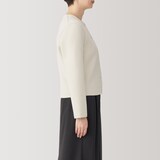 婦人　二重編みスウェットカーディガン