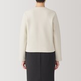 婦人　二重編みスウェットカーディガン