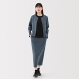 婦人　二重編みスウェットカーディガン