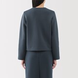 婦人　二重編みスウェットカーディガン