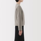 婦人　二重編みスウェットカーディガン