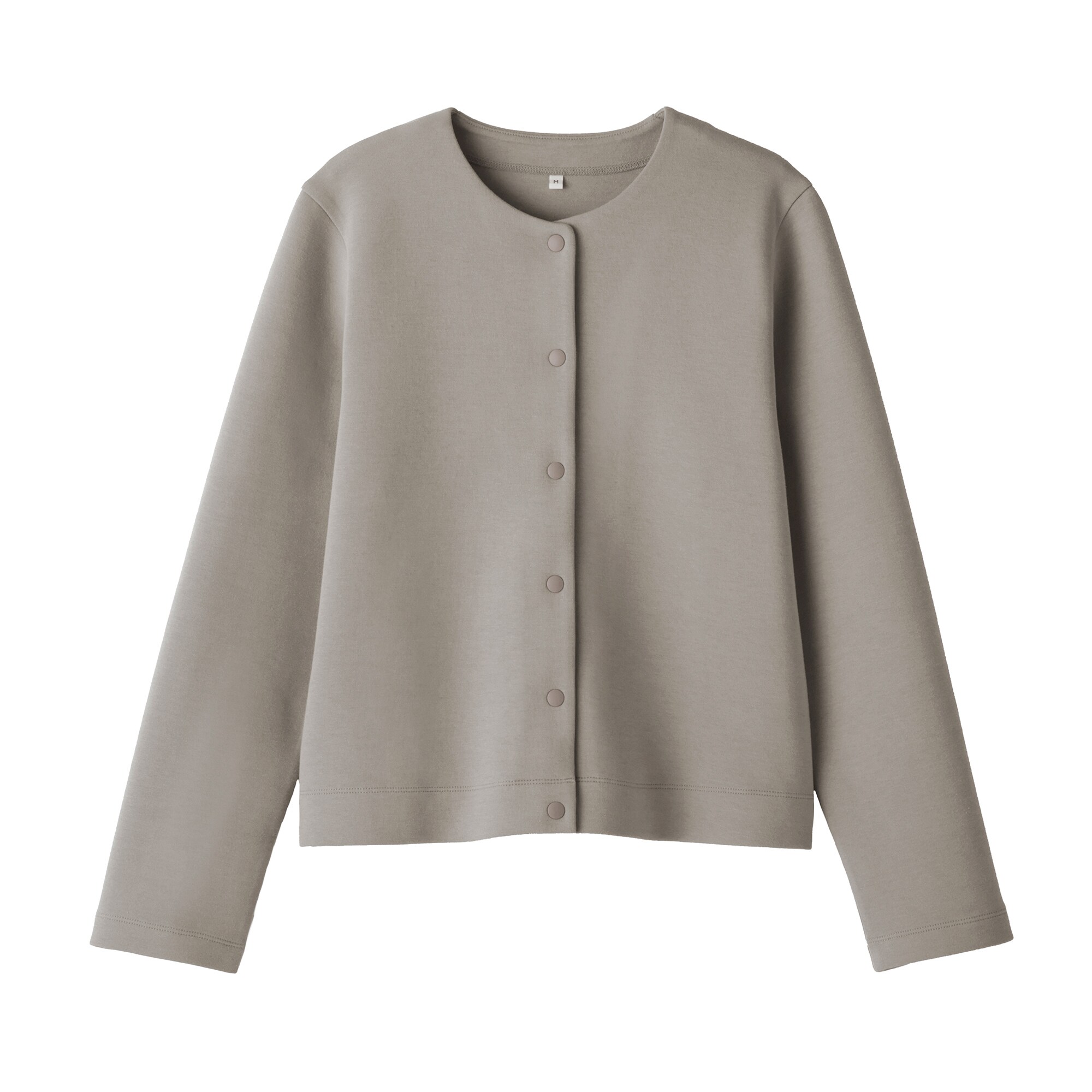 婦人　二重編みスウェットカーディガン