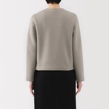 婦人　二重編みスウェットカーディガン