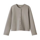 婦人　二重編みスウェットカーディガン