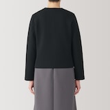 婦人　二重編みスウェットカーディガン